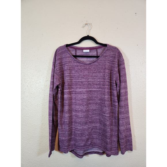 Columbia Women Purple Long-Sleeve Crew Neck Pullover Lightweight Sweater Size XL - Picture 1 of 6
